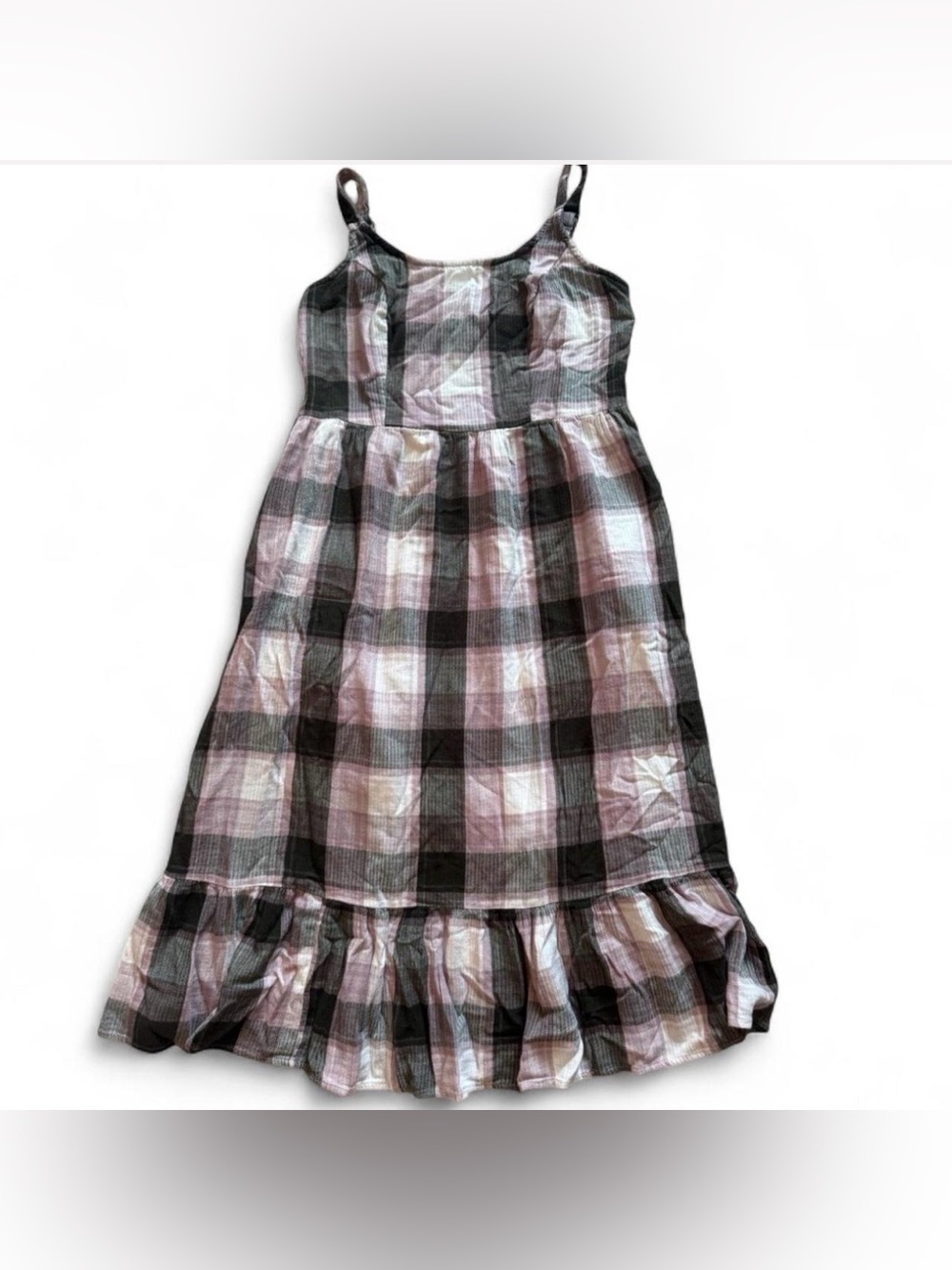 Plaid midi dress